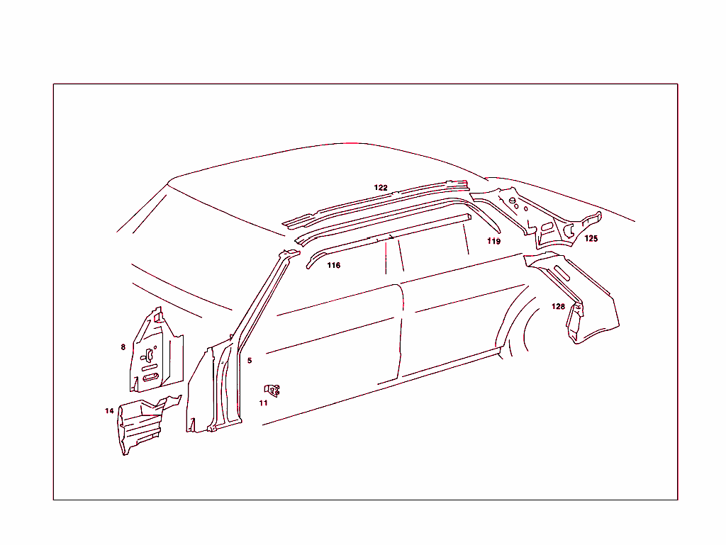 Side Panel And Roof Front Rail