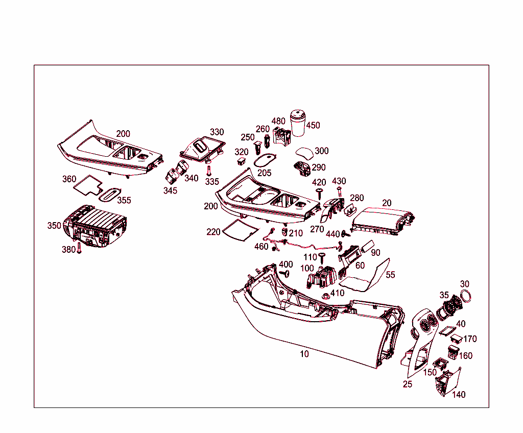 Housing With Tray, Armrest, And Ashtray