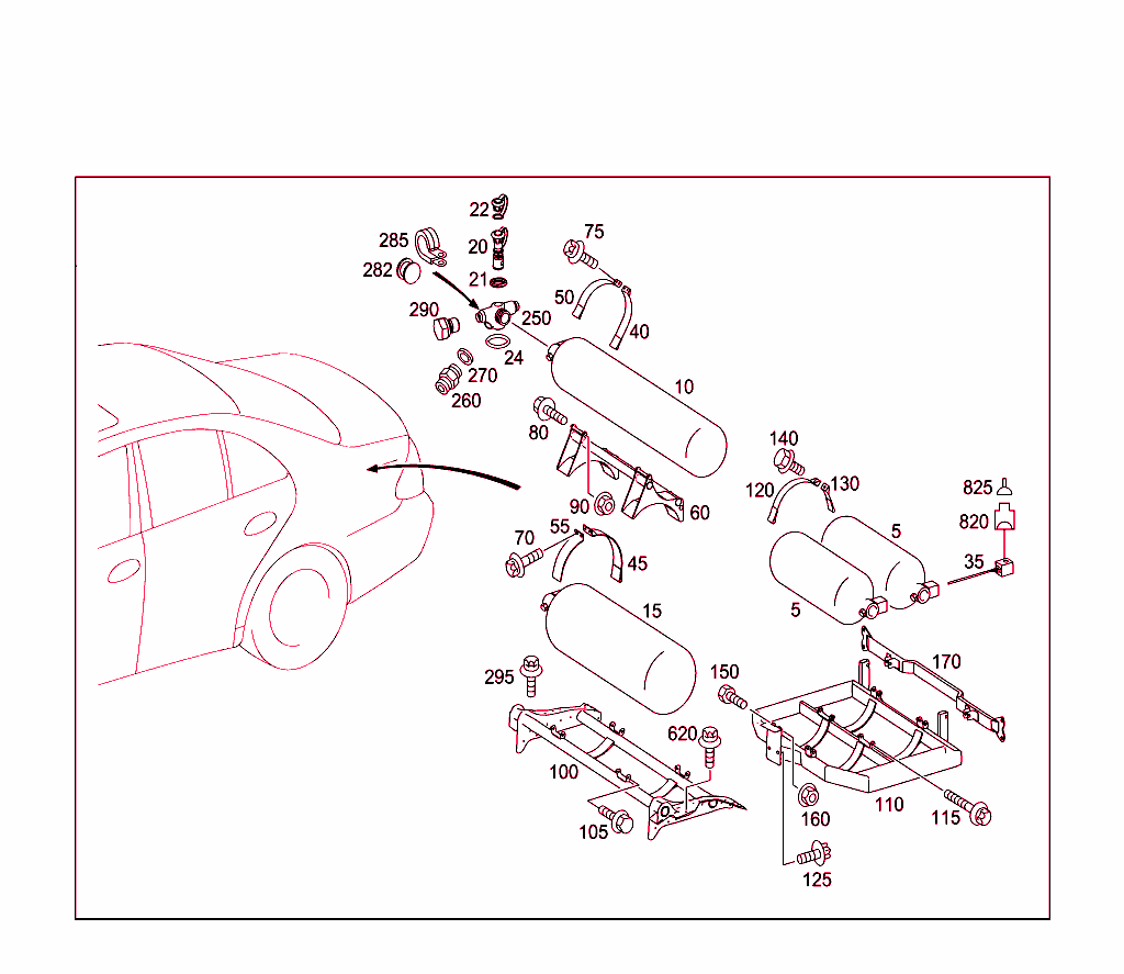 Fuel Tank With Detachable Body Components For Ngt (Natural Gas Powered)