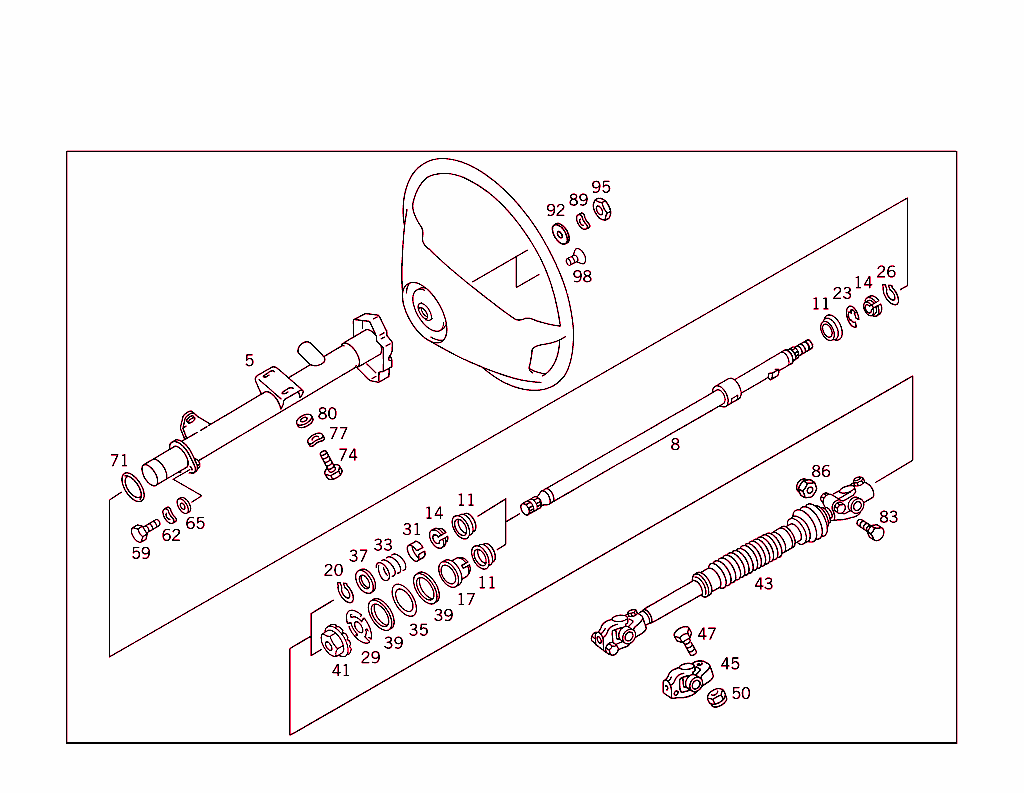Steerg.column Jacket Tube & Steerg. Shaft