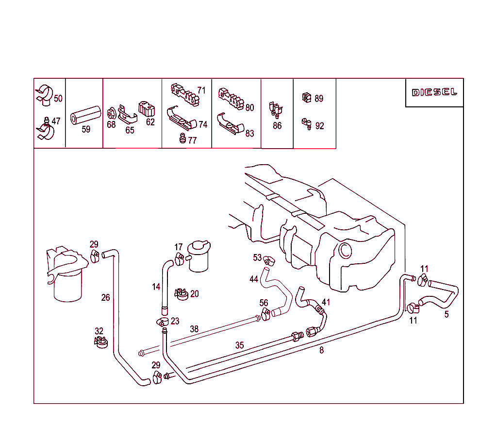 Fuel Lines, Diesel Vehicles