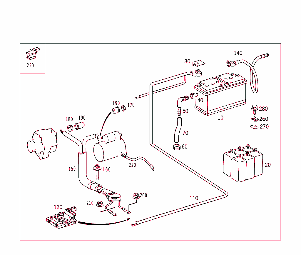 Battery,Starter/Alternator Cable