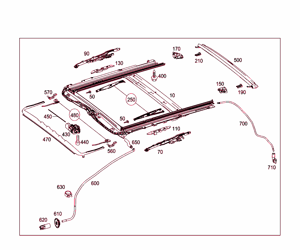 Sliding/Lifting Roof Frame