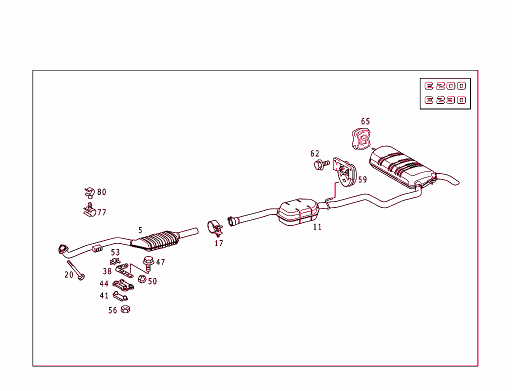 Exhaust System Used On Four-Cylinder Gasoline Vehicles