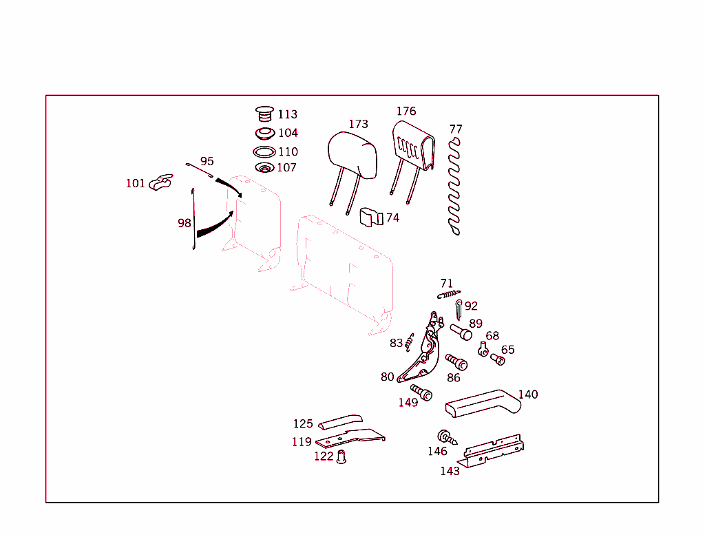 Rear Seat Bench Split (1/3:2/3)