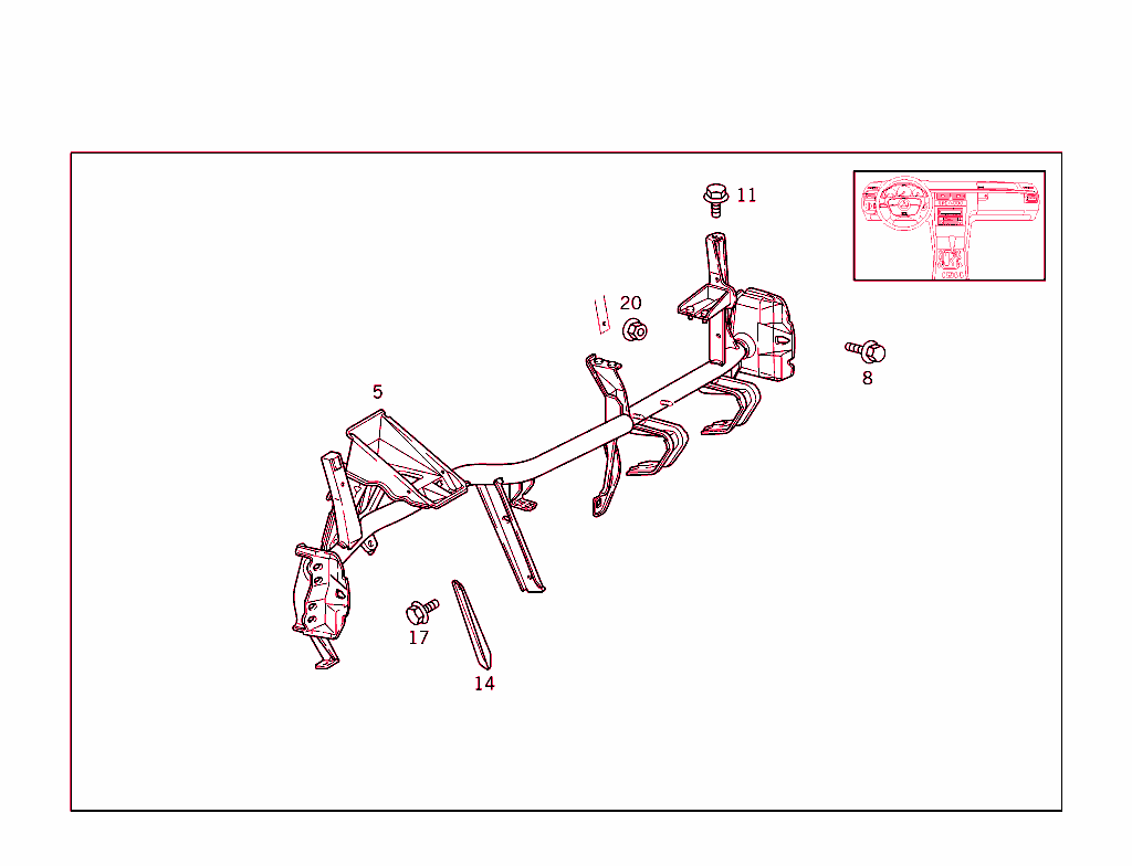 Cross Member Below Instrument Panel