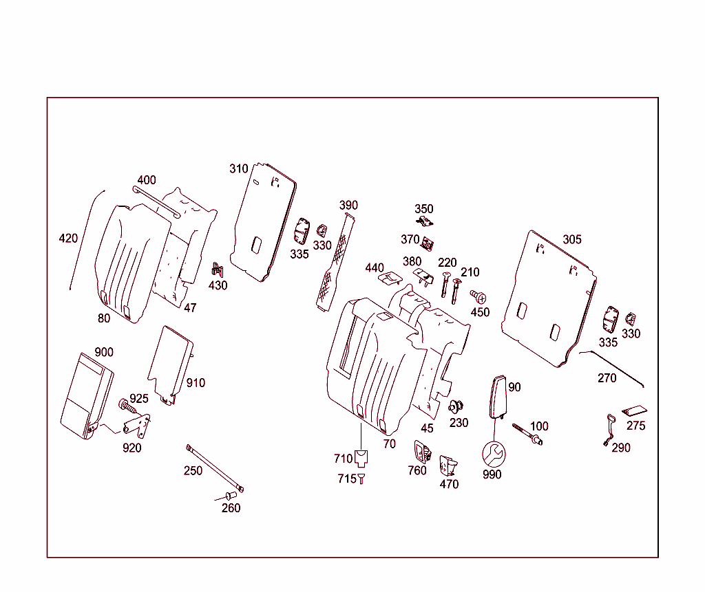 Rear Seat Cushion,Rear Backrest