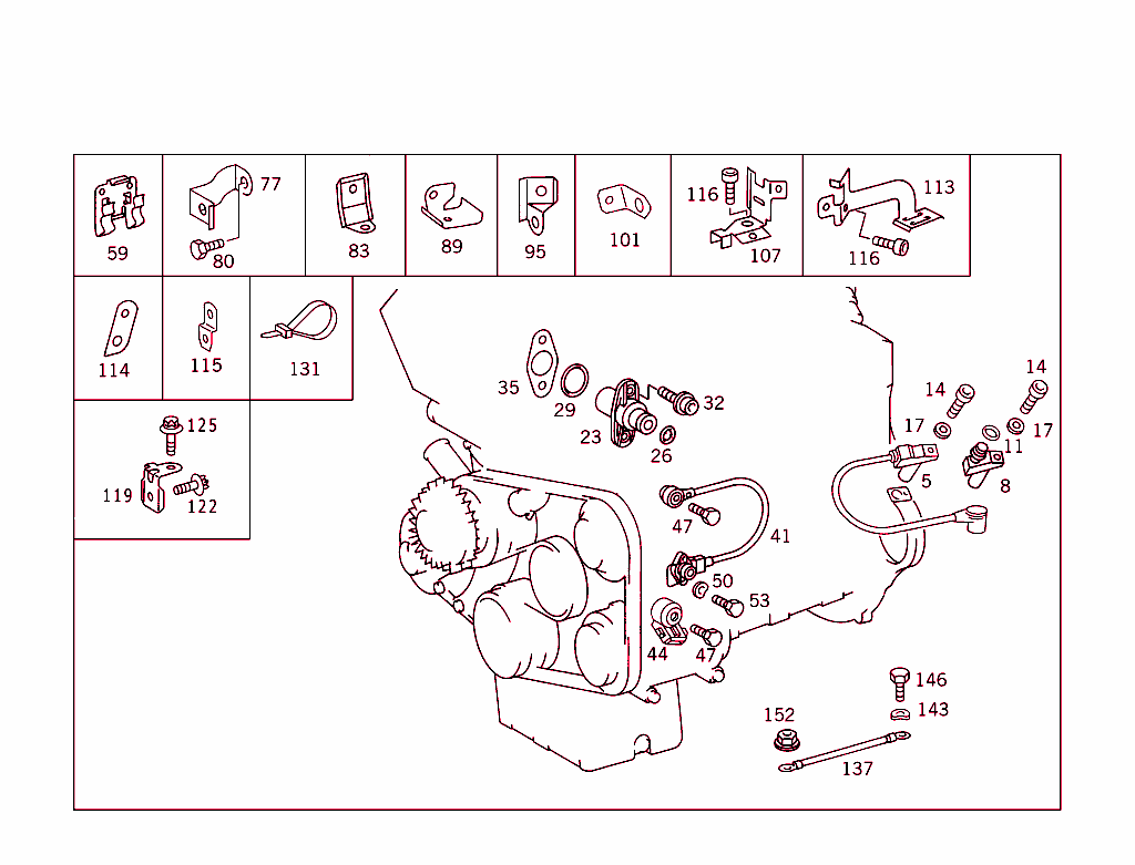 T.d.c. Sender Unit,Position Sender Unit,Knock Sensor,And Ground Strap