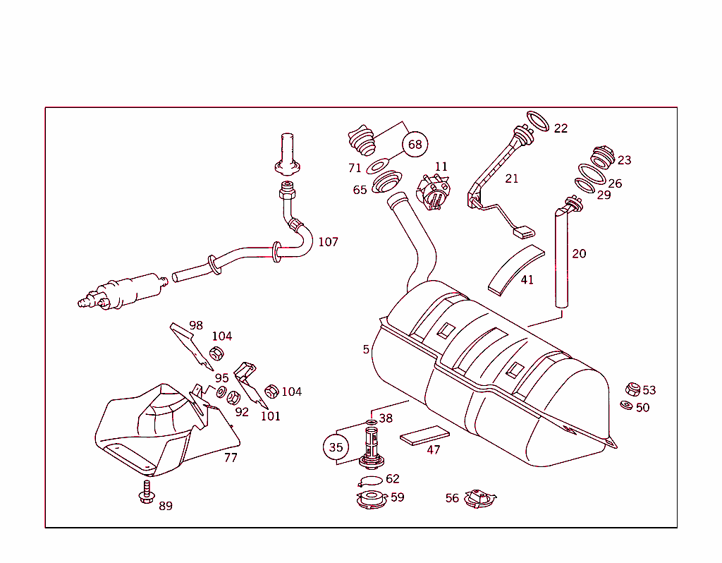 Fuel Tank With Attachment Parts