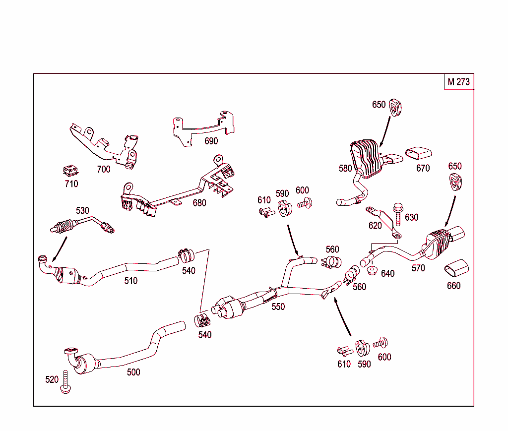 Exhaust System Used On Eight-Cylinder Gasoline Vehicles