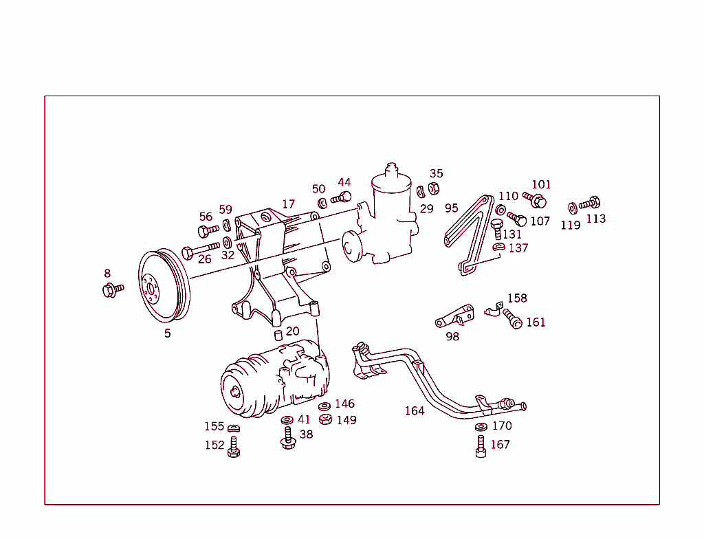 Power Steering Pump Attachment Parts