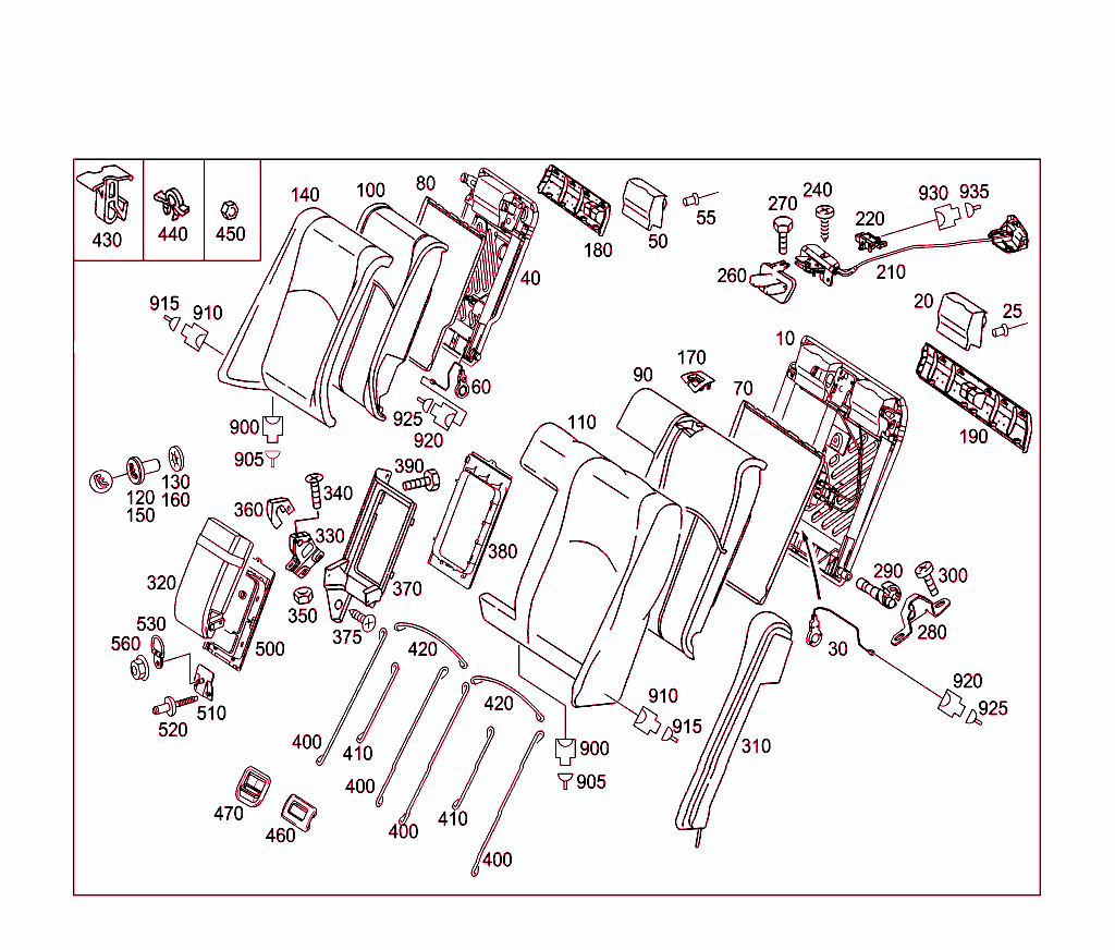 Rear Folding Backrest