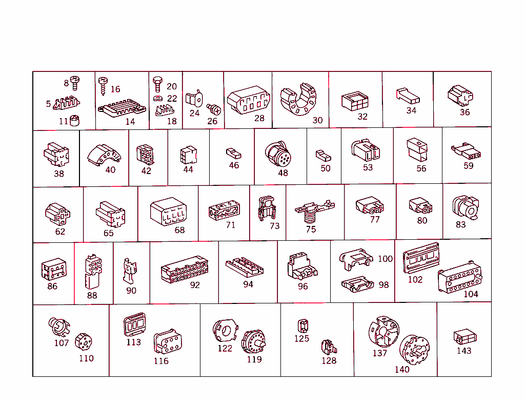 Loom Ties, Contact And Mounting Parts