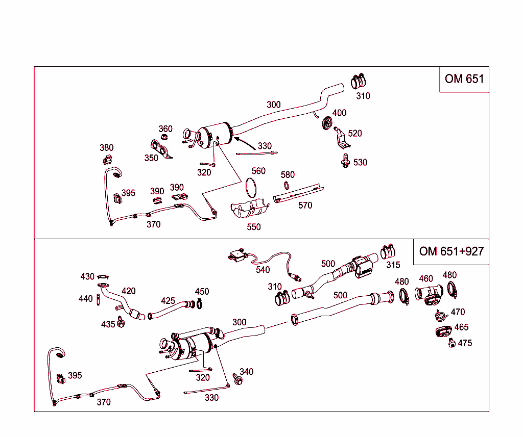 Exhaust System For Four-Cylinder Diesel Vehicles