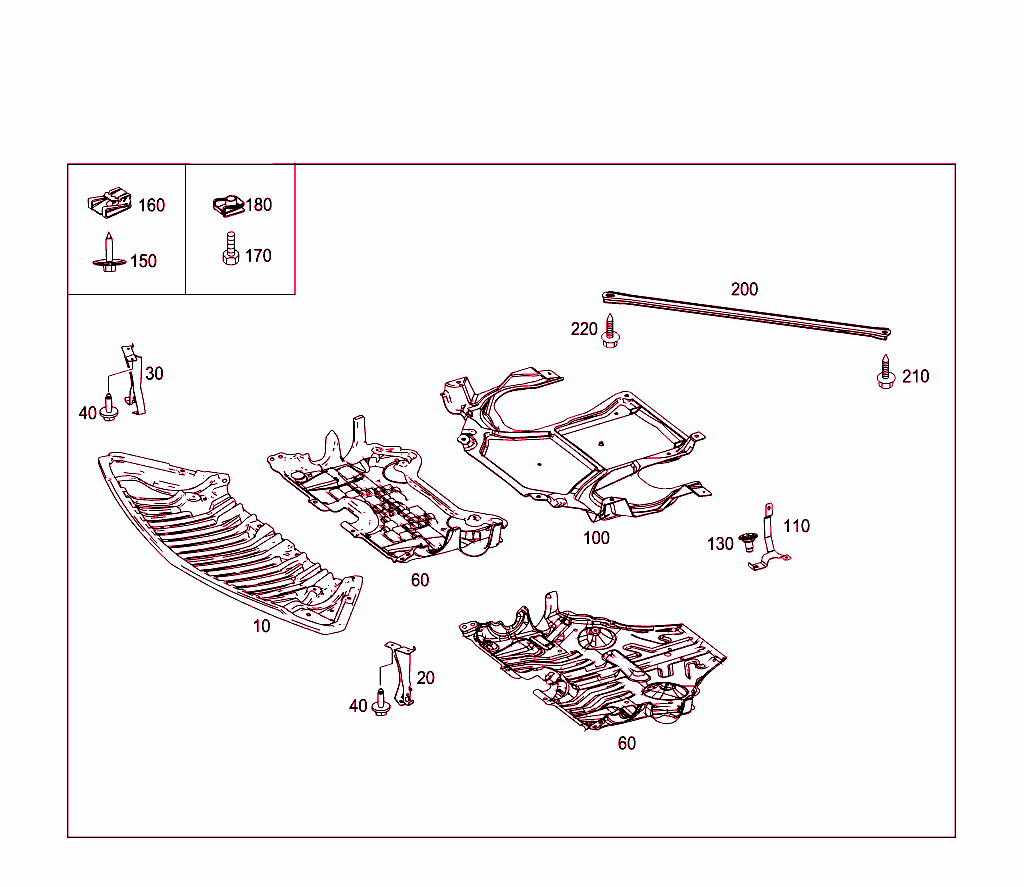 Engine Compartment Panelling, Gasoline Vehicles