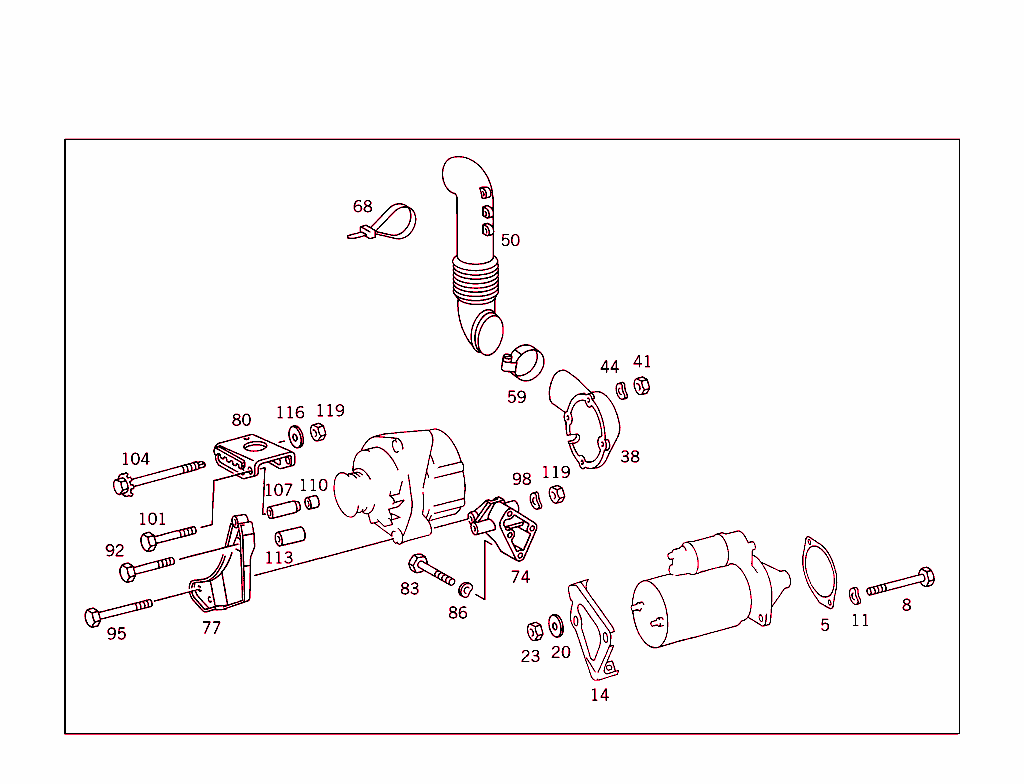 Attachment Parts For Starting Motor & Alternator