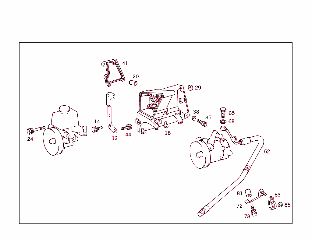Power Steering Pump Attachment Parts