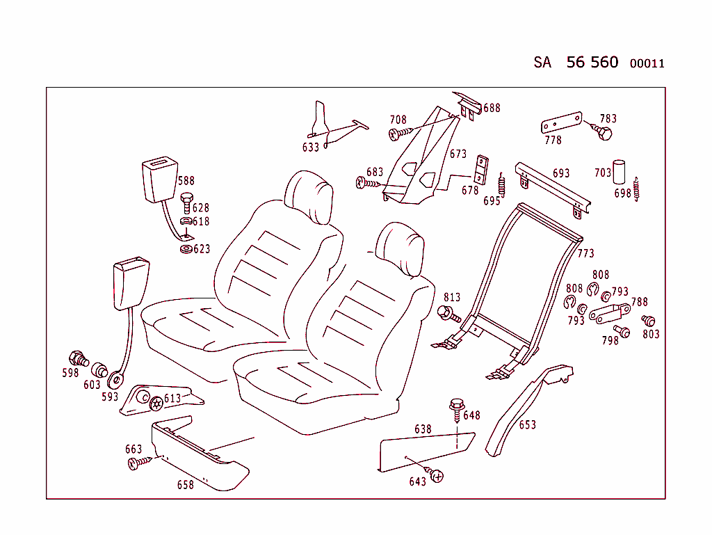 Front And Rear Individual Seats Adjustable Electrically