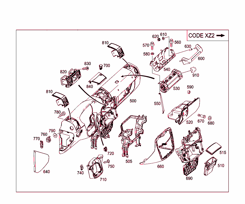 Instrument Panel And Gloves Compartment Box With Passenger Air Bag