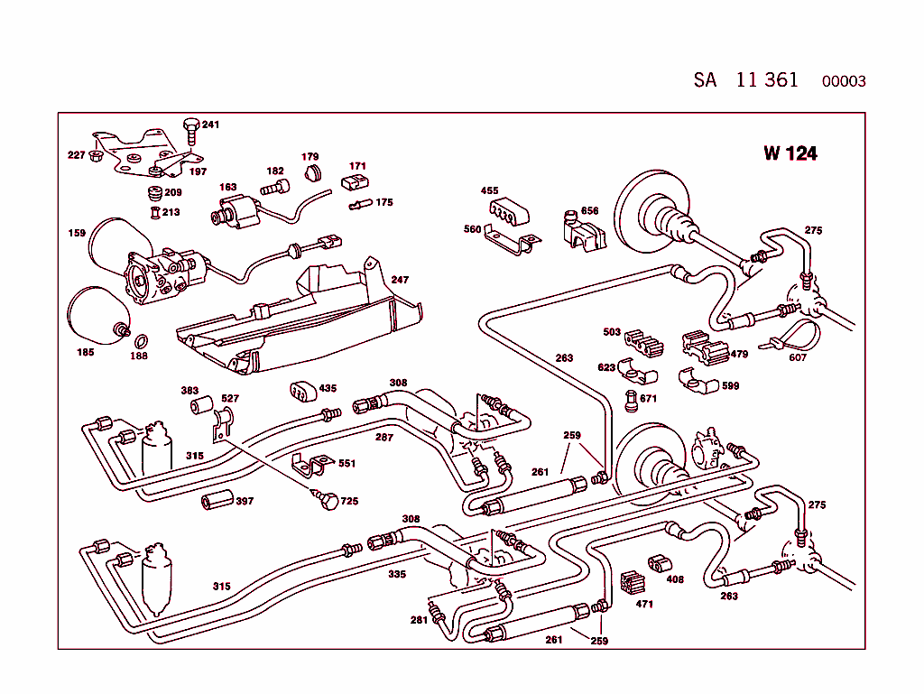 Hydraulic System Used With Automatic Locking Differential (Asd) (For Type R129,W 140 See Standard Version)