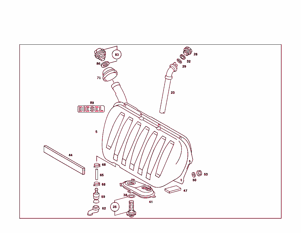 Fuel Tank With Attachment Parts