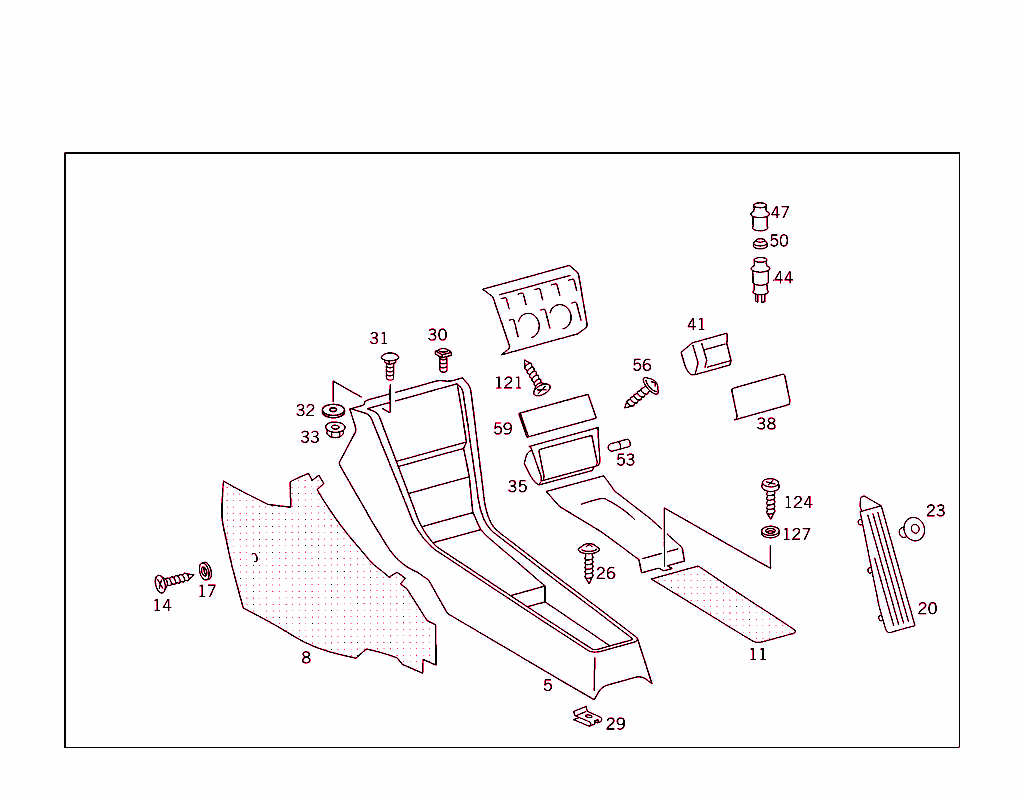 Housing With Tray,Ashtray,And Top Covering