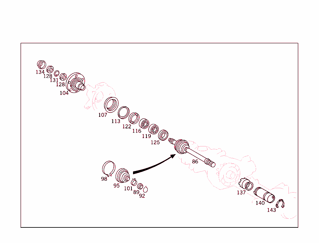 Differential Gear,Drive Shafts