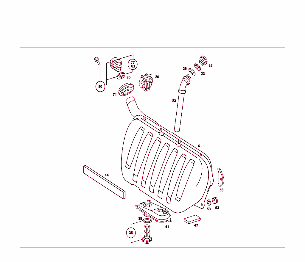 Fuel Tank With Attachment Parts