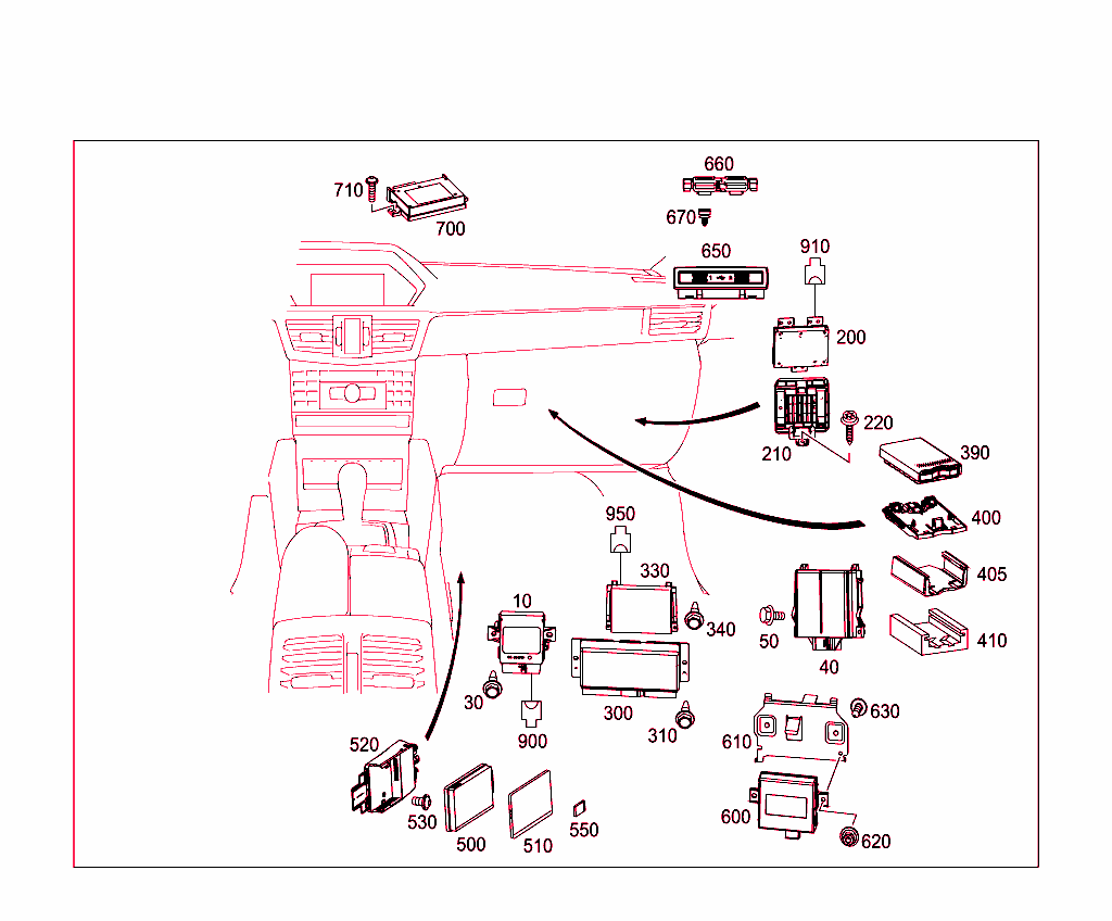 Electrical Compartment In Co-Driver`s Legroom