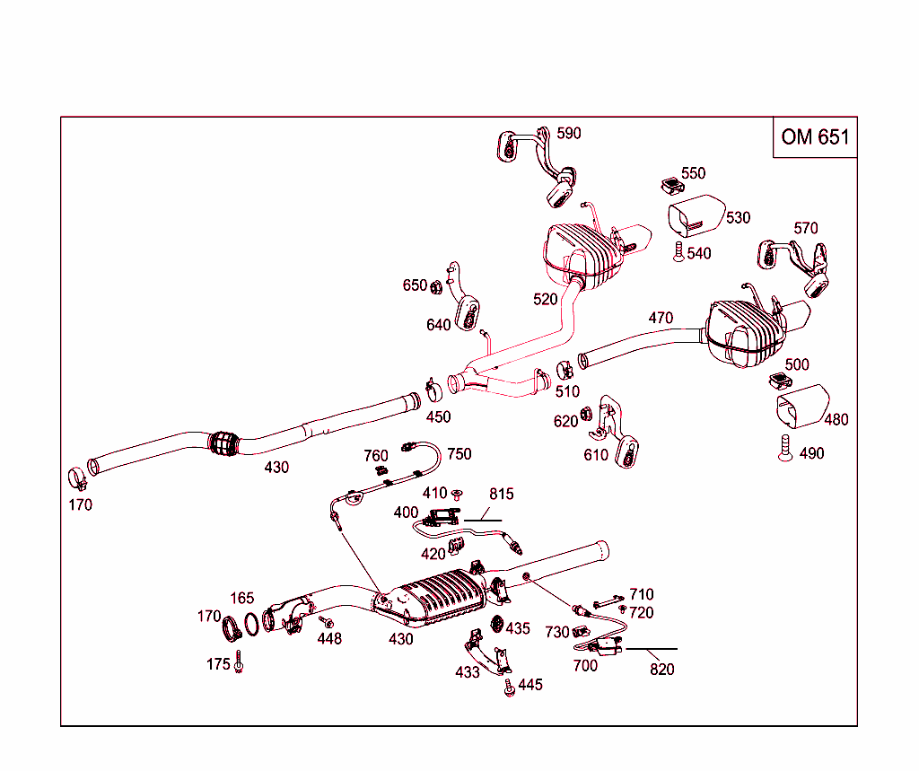 Exhaust System For Four-Cylinder Diesel Vehicles