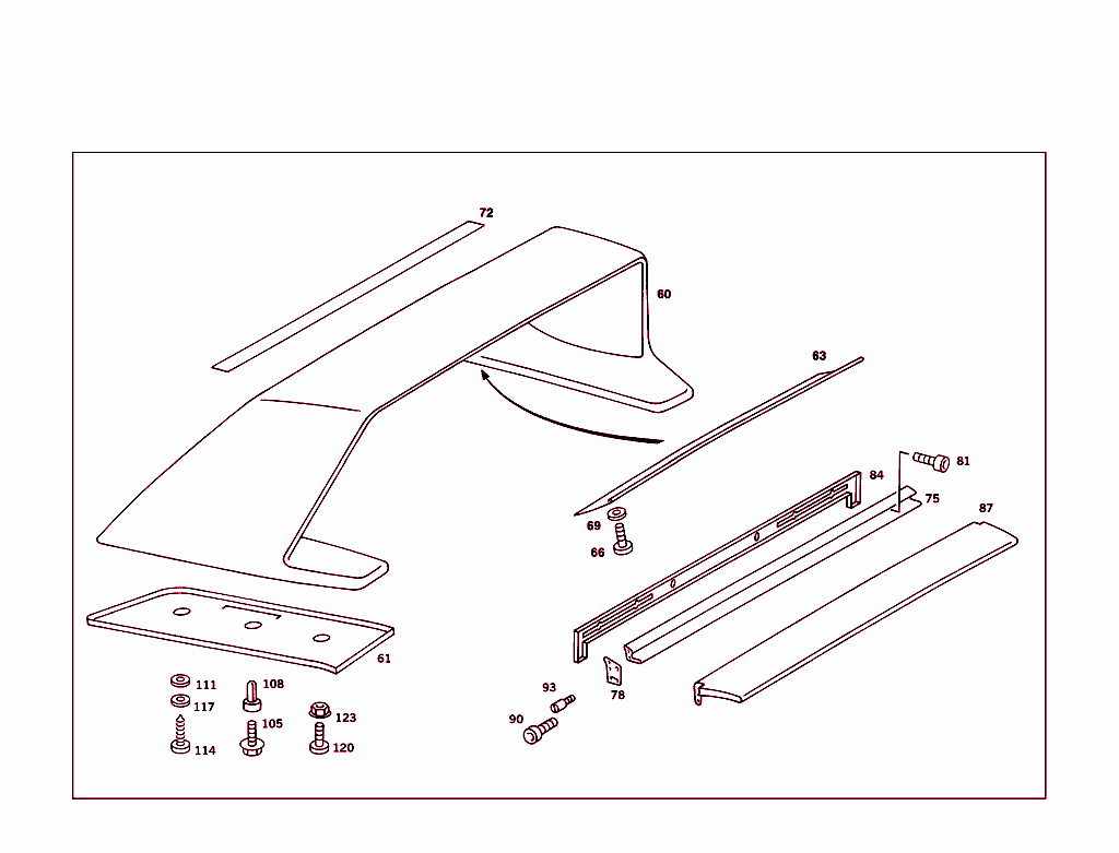 Rear Lid Latch-Type Lock, Rear Lid Attachment Parts