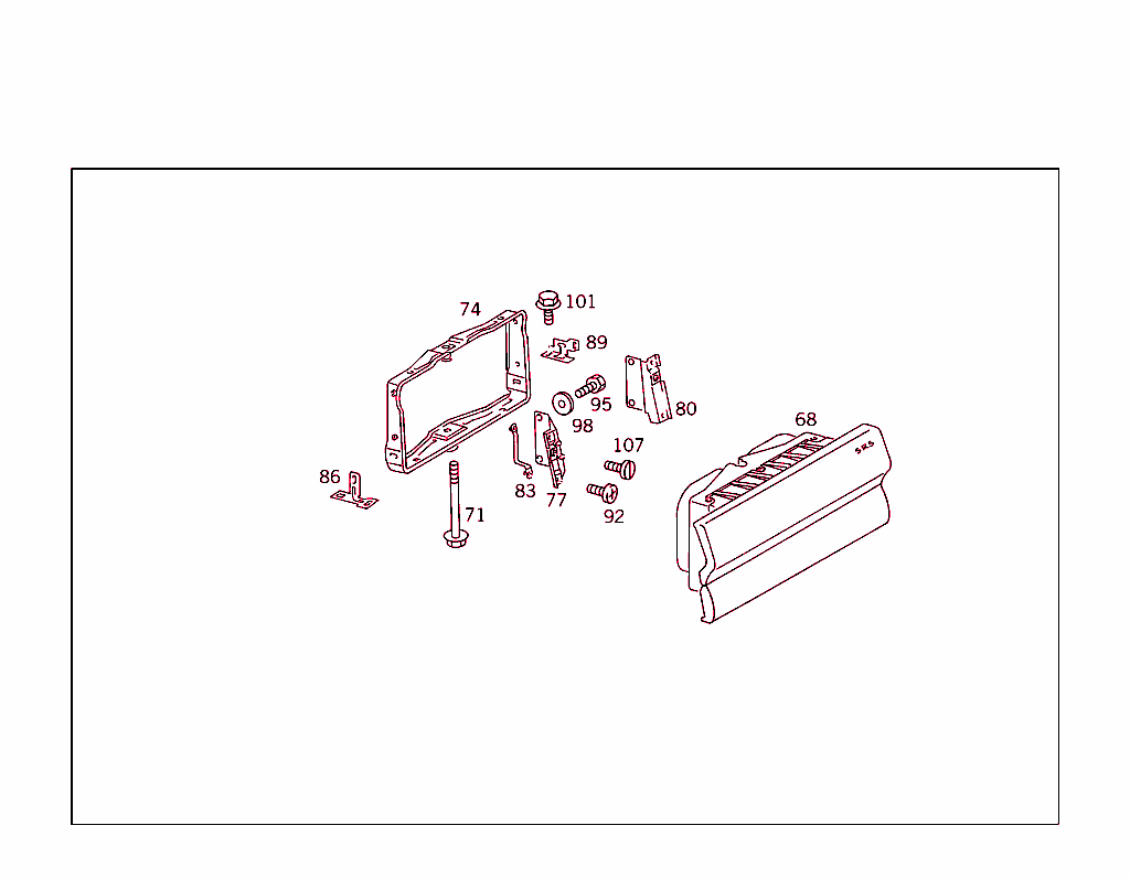 Instrument Panel & Body Parts Used For Co-Driver`s Airbag