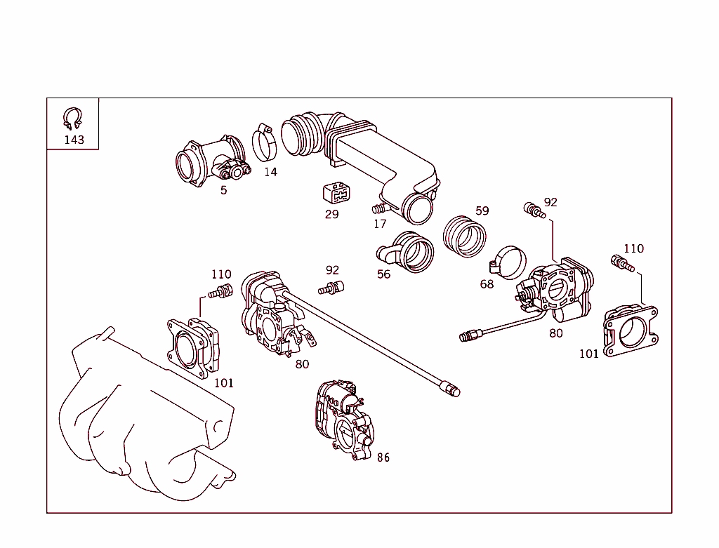 Air-Mass Sensor,Throttle Valve Actuator; Used With Motronic