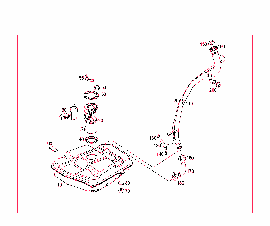 Fuel Tank With Attachment Parts