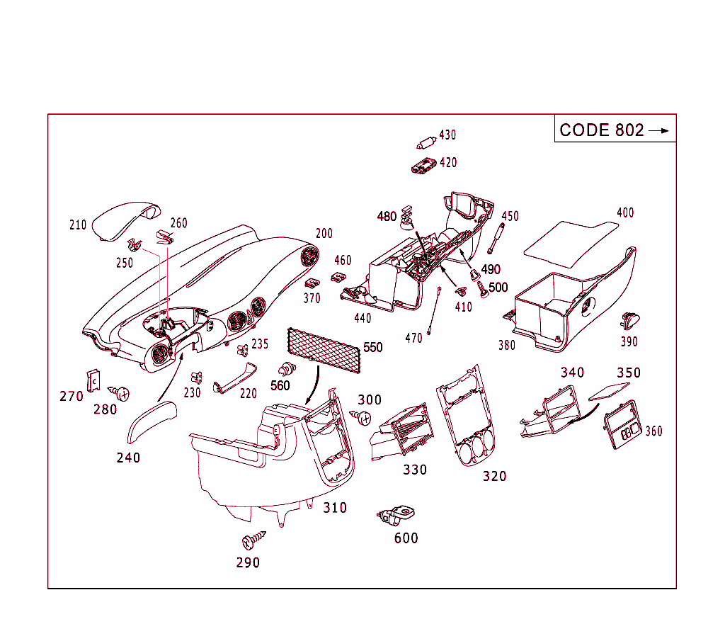 Instrument Panel With Glove Box,Body Parts For Passenger Airbag
