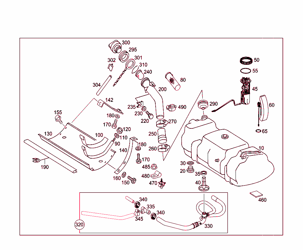 Fuel Tank With Attachment Parts