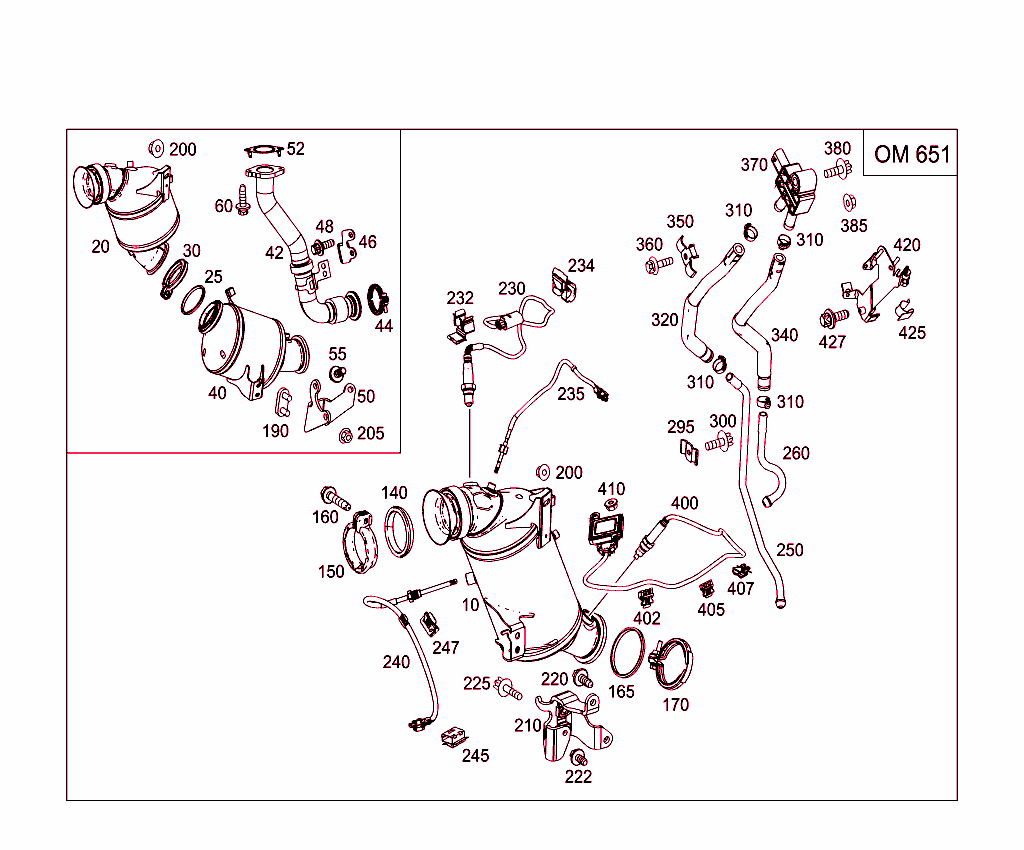Exhaust System For Four-Cylinder Diesel Vehicles