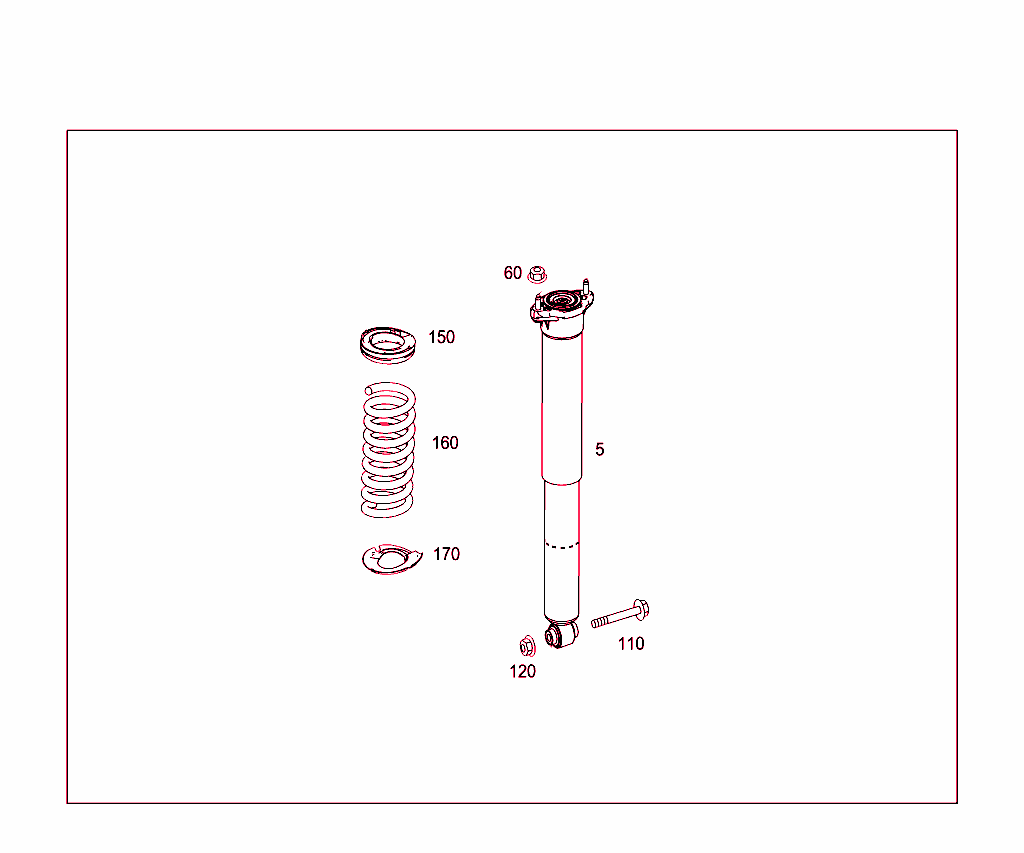 Spring Strut And Spring Strut Mounting Rear