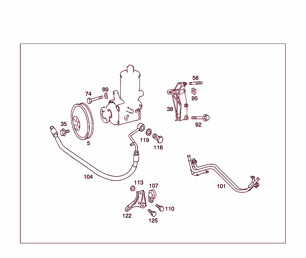 Power Steering Pump Attachment Parts