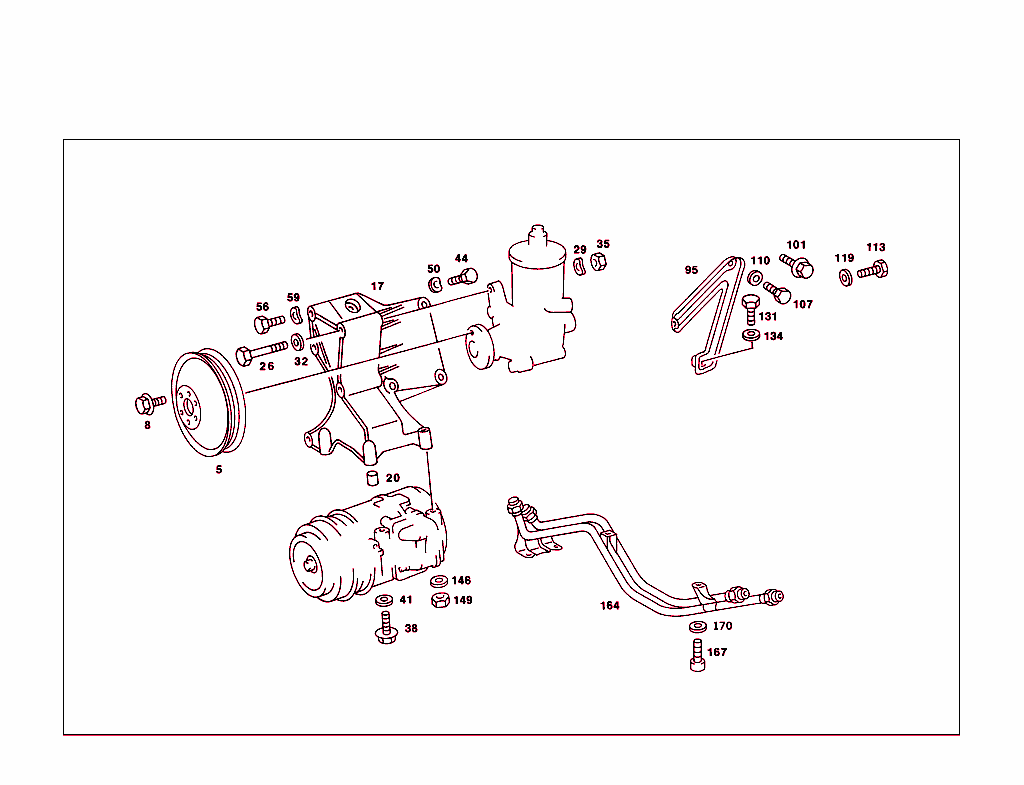 Power Steering Pump Attachment Parts