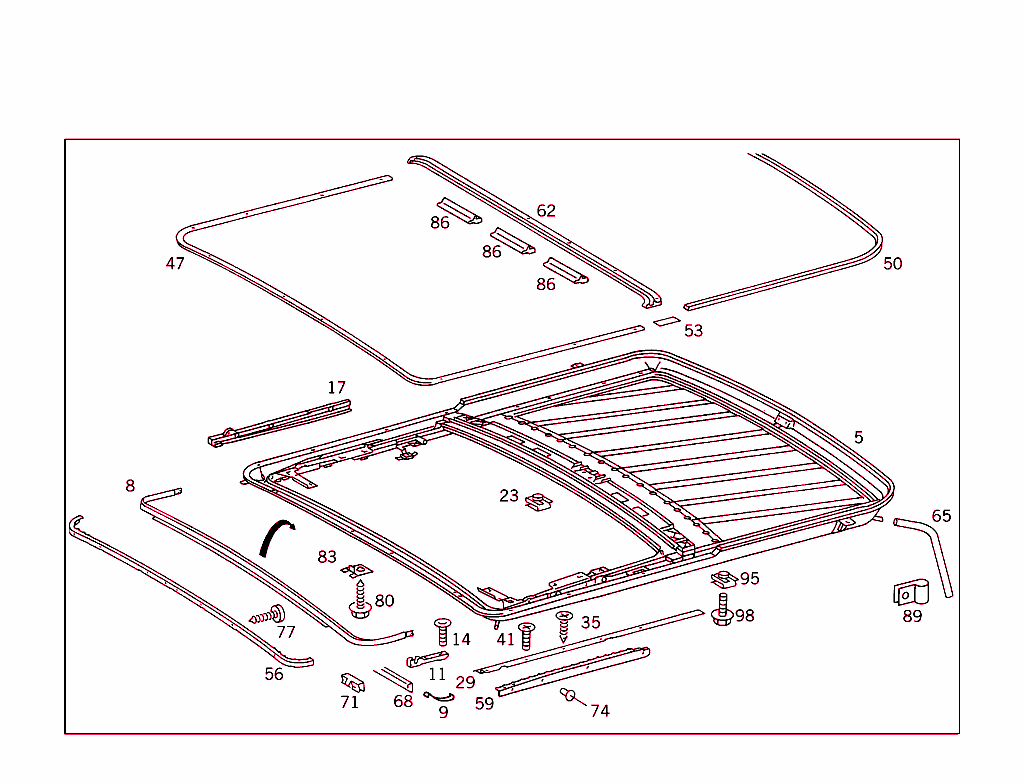 Sliding/Lifting Roof Frame