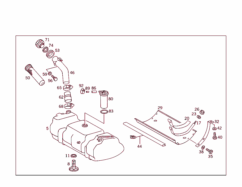 Fuel Tank With Attachment Parts