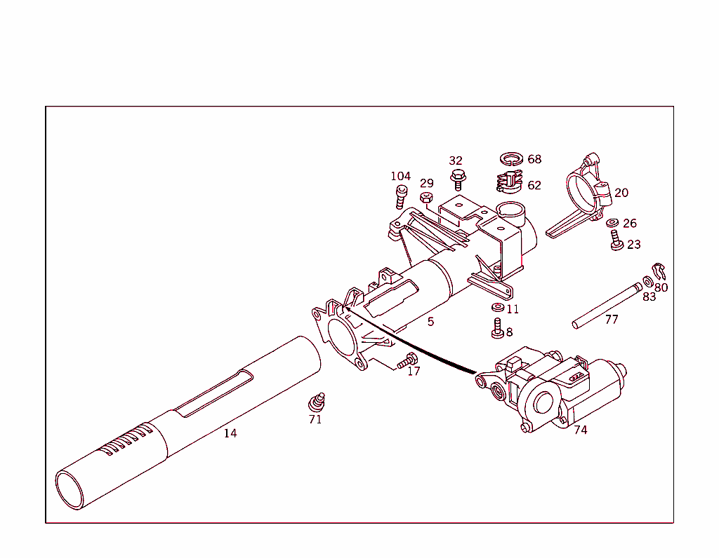 Steering Column Jacket Tube And Steering Shaft,Electrically Adjustable