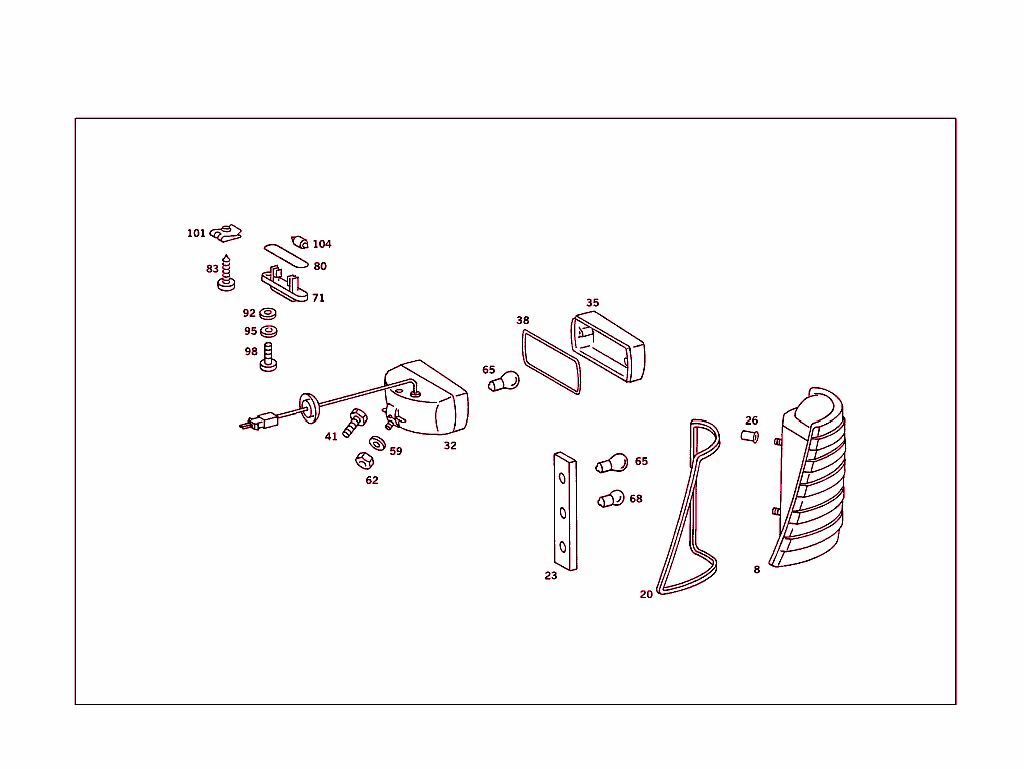 Rear Lamps And License Plate Lamp