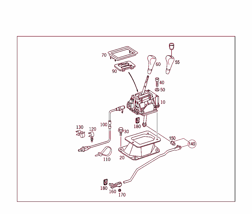 One-Touch Shift Mechanism Eletronic Five-Speed Transmission 722.6