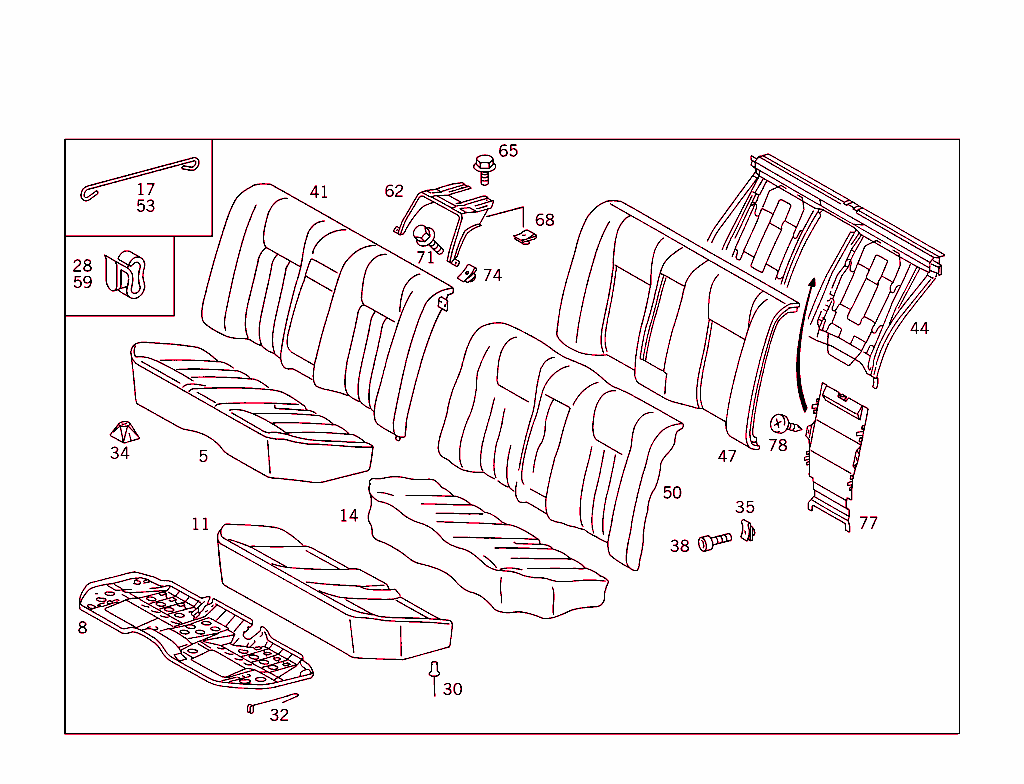 Rear Seat Cushion,Rear Backrest