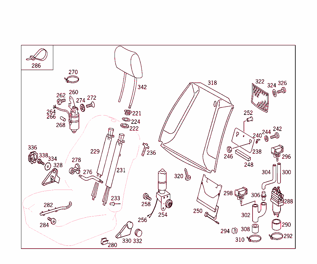 Front Seat,Luggage Net,And Headrest