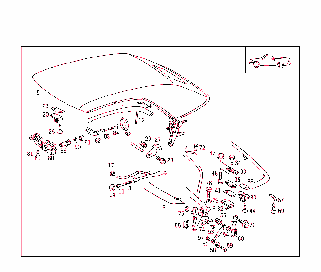 Folding Top Frame Assembly