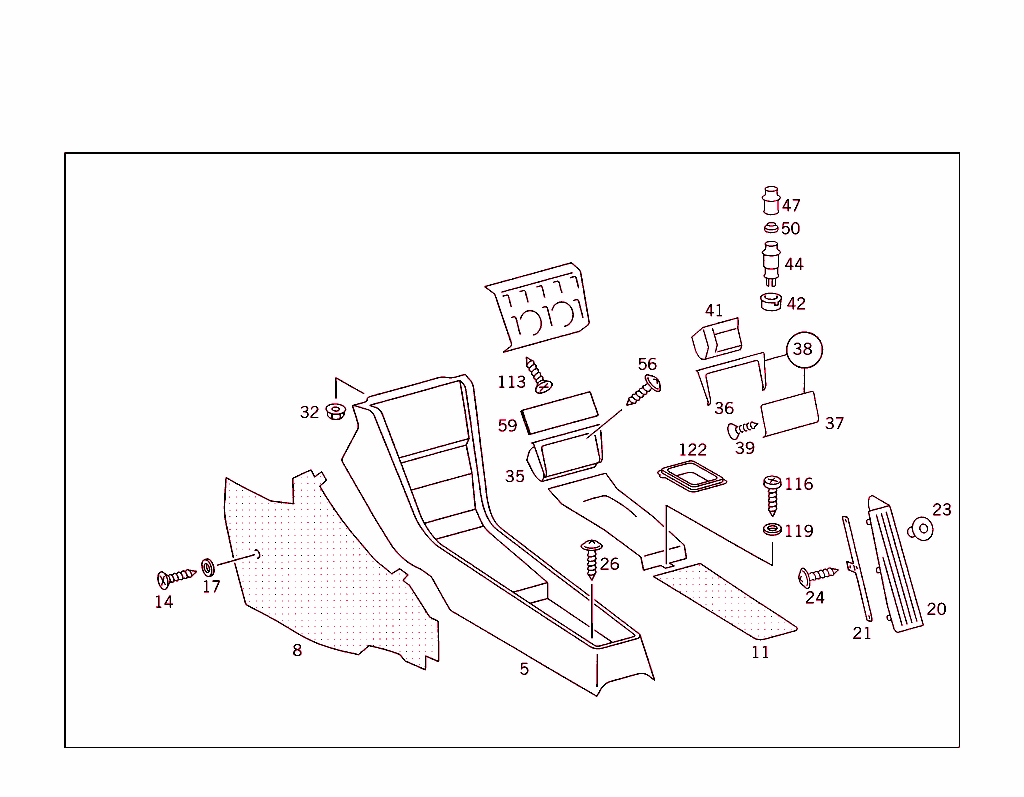 Housing With Tray,Ashtray,And Top Covering