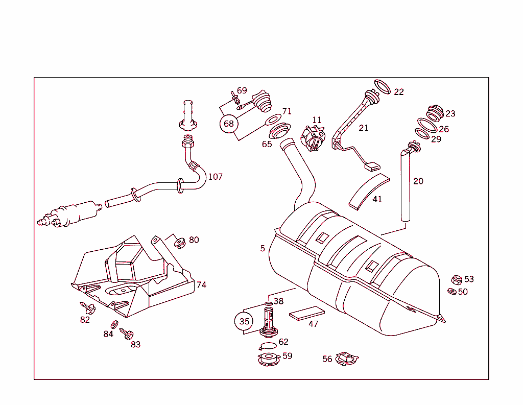 Fuel Tank With Attachment Parts